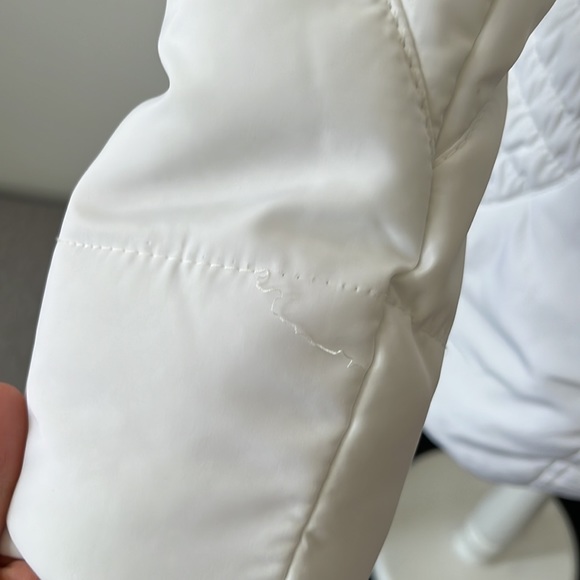 Yoki Outerwear Collection White Bomber Jacket with Hood - Medium - Picture 14 of 16